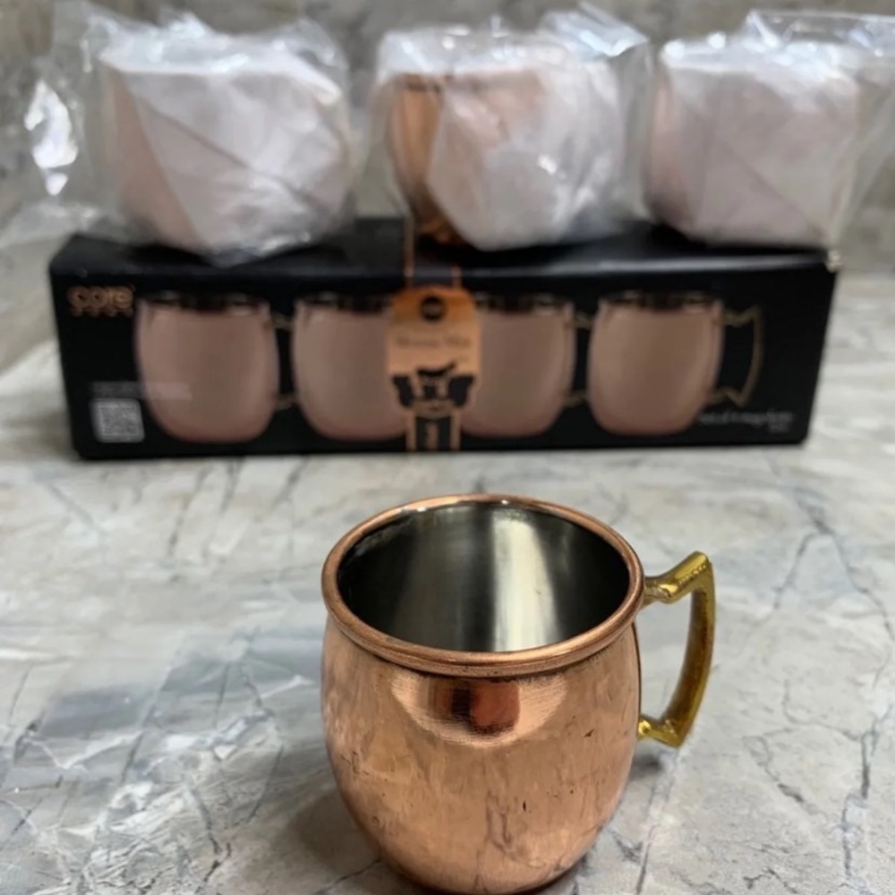 🟣2/$25 Moscow Mule Copper 2oz Mug Shot Glasses